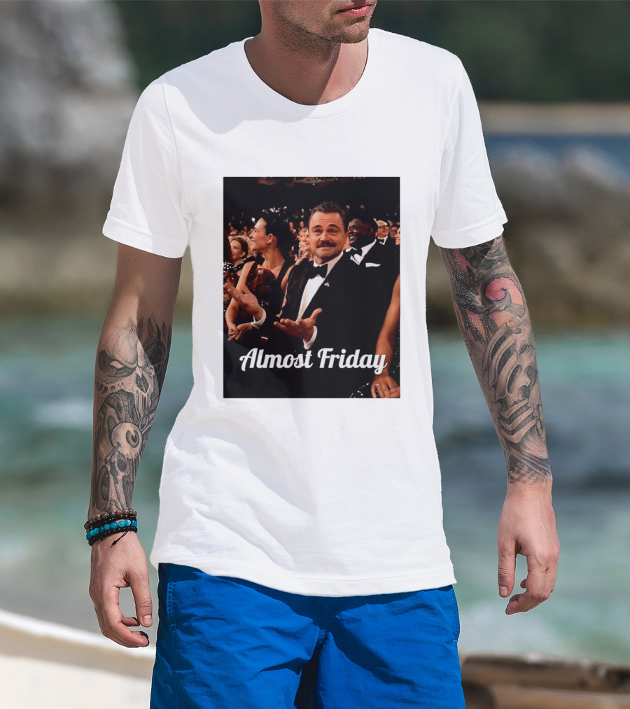Almost Friday Leo Mustache Tuxedo Event T-Shirt