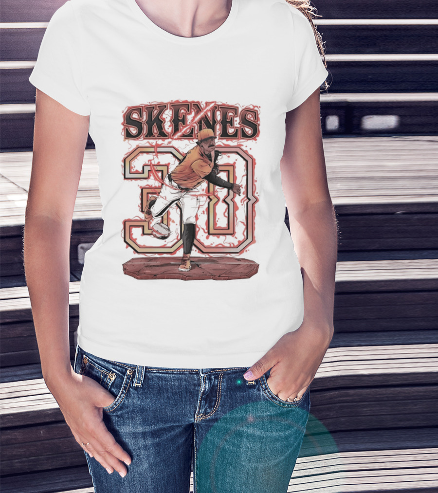 Skenes 30 Pittsburgh Pirates Baseball Blazing 2026 T-Shirt