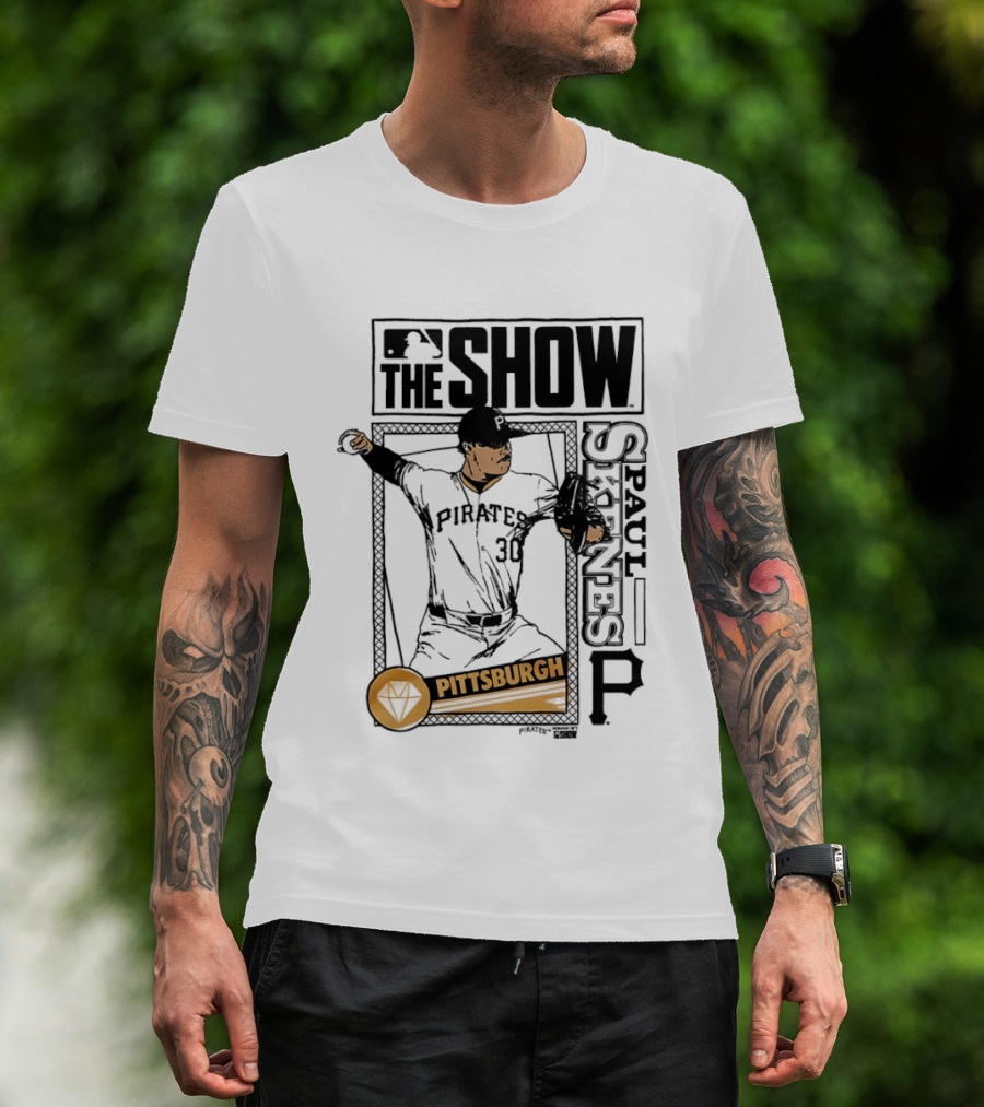 Pittsburgh MLB The Show Paul Skenes 30 Caricature T-Shirt