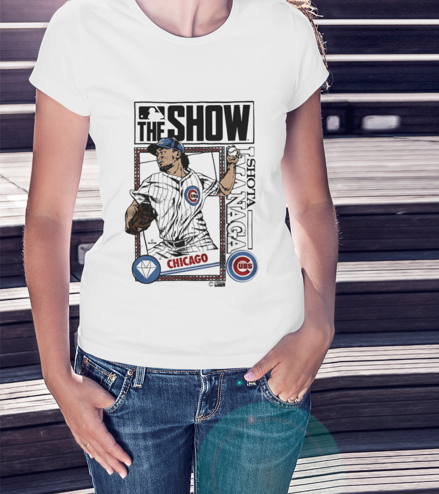MLB The Show Shota Imanaga 18 Chicago Cubs Caricature T-Shirt