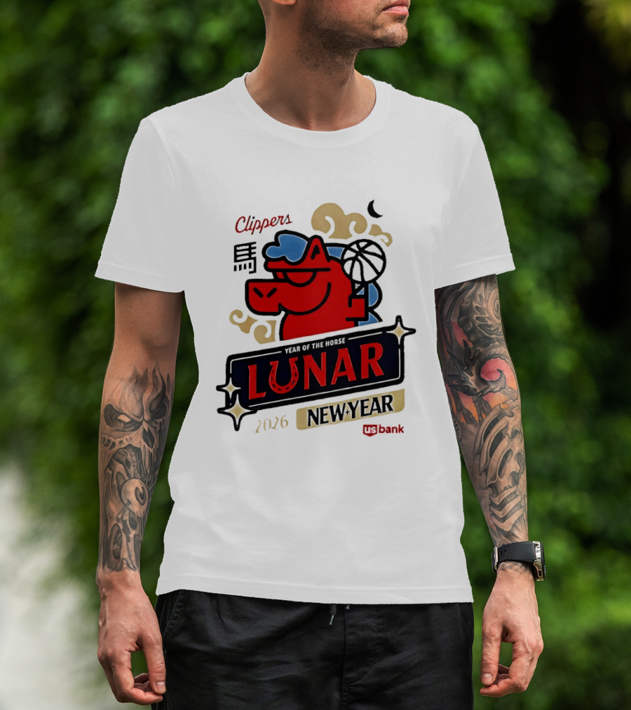 Clippers Lunar New Year 2026 Year Of The Horse NBA T-Shirt