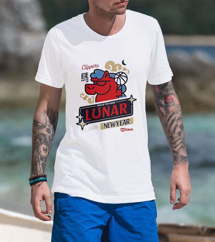 Clippers Lunar New Year 2026 Year Of The Horse NBA T-Shirt