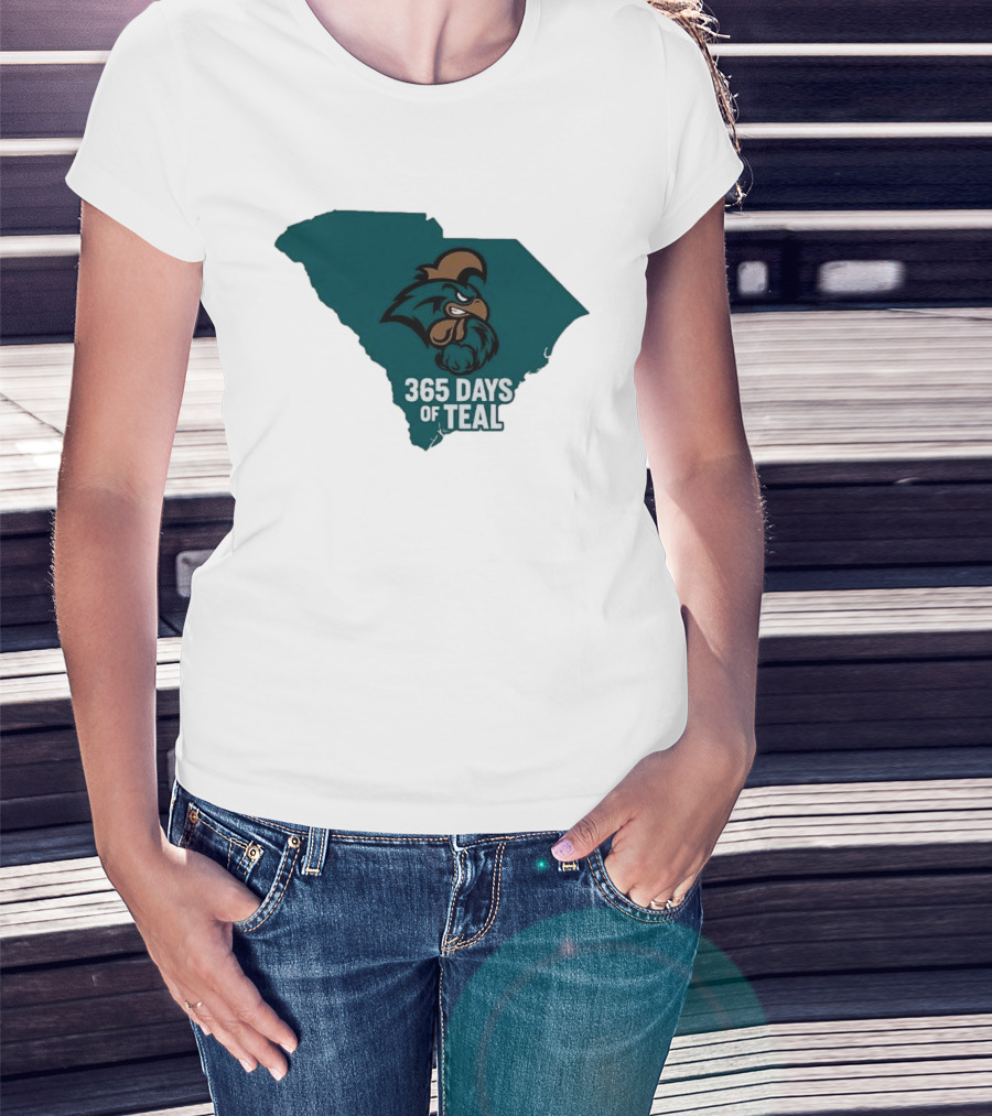 Coastal Carolina 365 Days Of Teal South Carolina Chanticleers T-Shirt