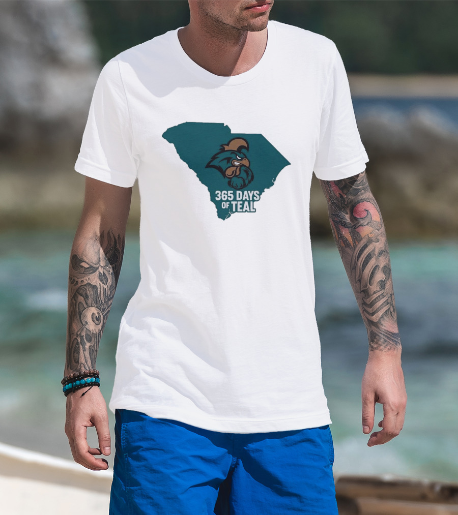 Coastal Carolina 365 Days Of Teal South Carolina Chanticleers T-Shirt