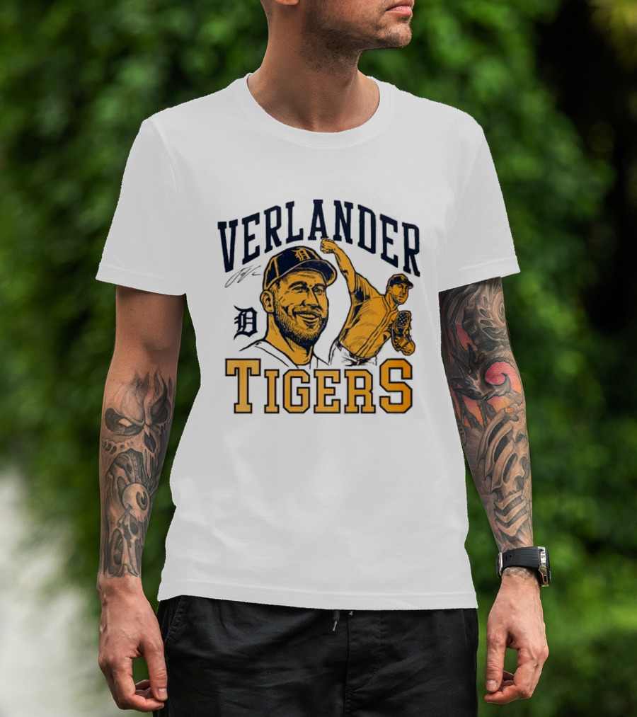 Verlander Detroit Tigers Baseball Pitcher T-Shirt