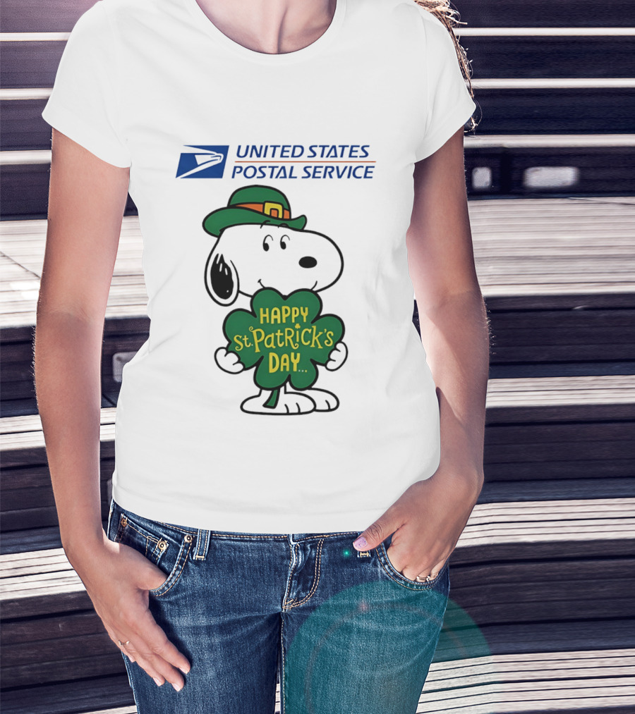 United States Postal Service Snoopy Happy St. Patrick's Day 2026 T-Shirt