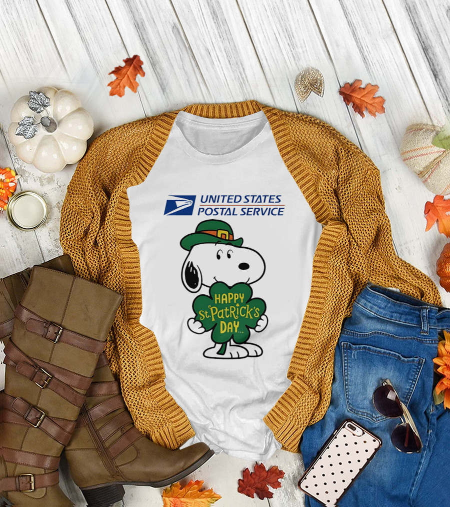 United States Postal Service Snoopy Happy St. Patrick's Day 2026 T-Shirt