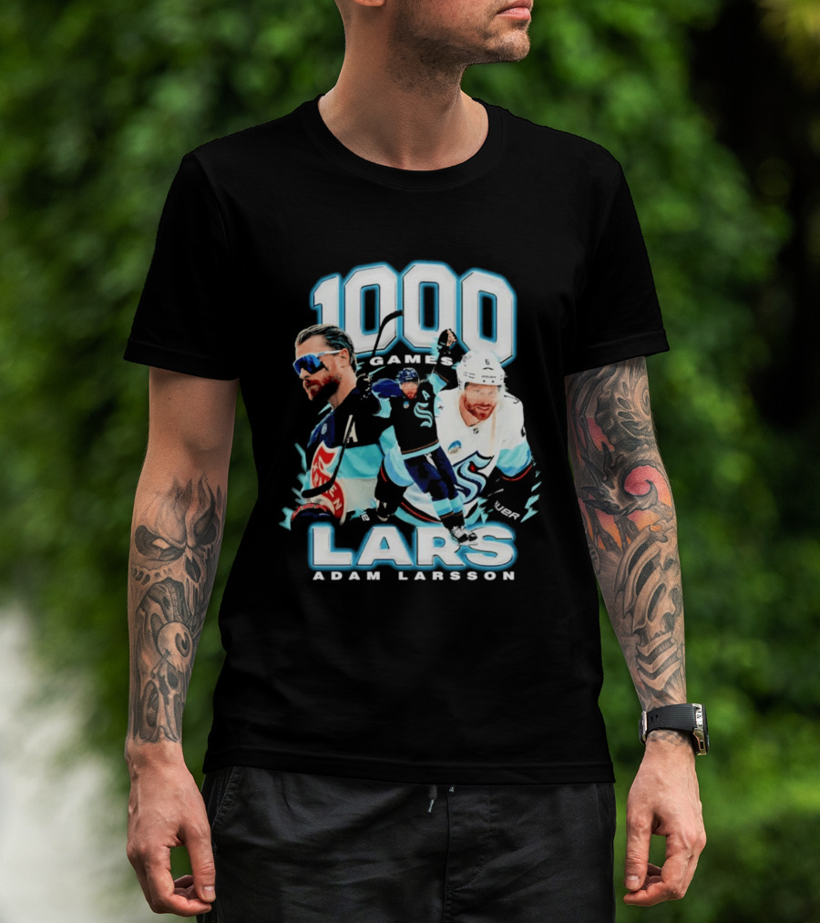 Adam Larsson 1000 Games Lars Hockey Milestone T-Shirt