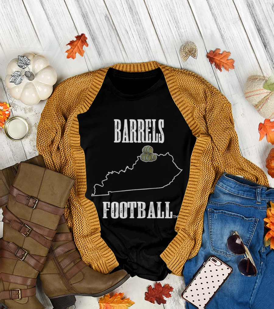 Kentucky Barrels Arena Football Barrels Football Map T-Shirt