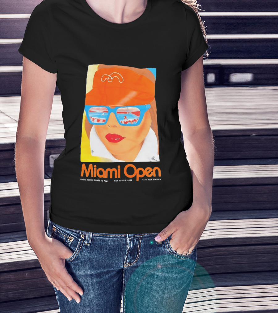 Miami Open Where Tennis Comes To Play Retro Tennis Fashion T-Shirt