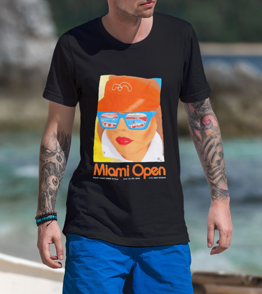 Miami Open Where Tennis Comes To Play Retro Tennis Fashion T-Shirt