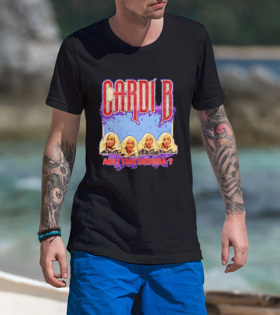 Cardi B Am I The Drama Meme Blonde Faces T-Shirt
