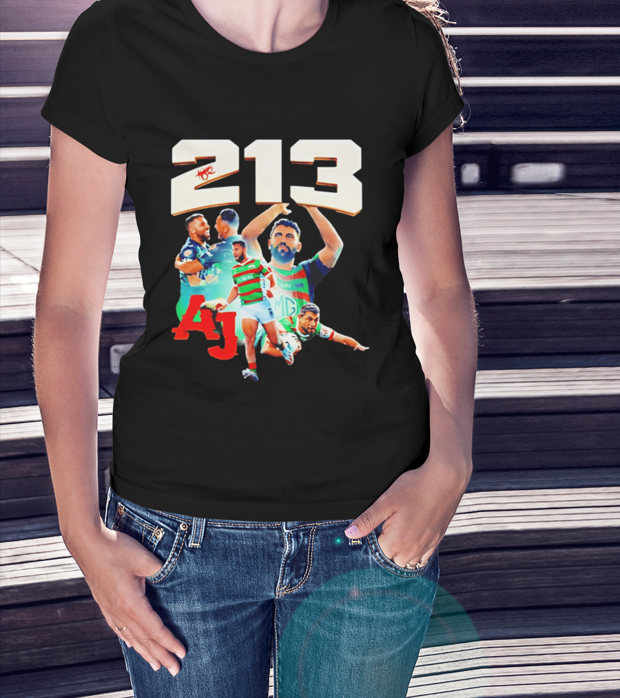 South Sydney Rabbitohs Alex Johnston 213 Record Breaker AJ Rugby T-Shirt