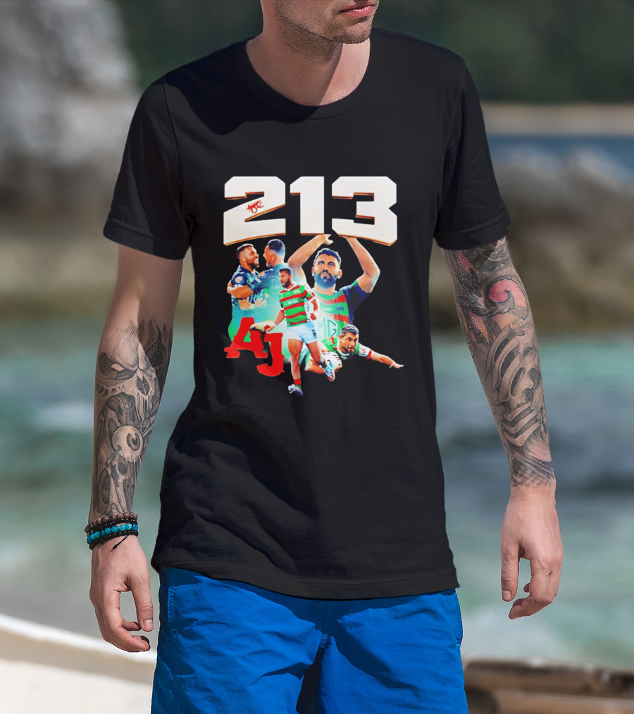 South Sydney Rabbitohs Alex Johnston 213 Record Breaker AJ Rugby T-Shirt