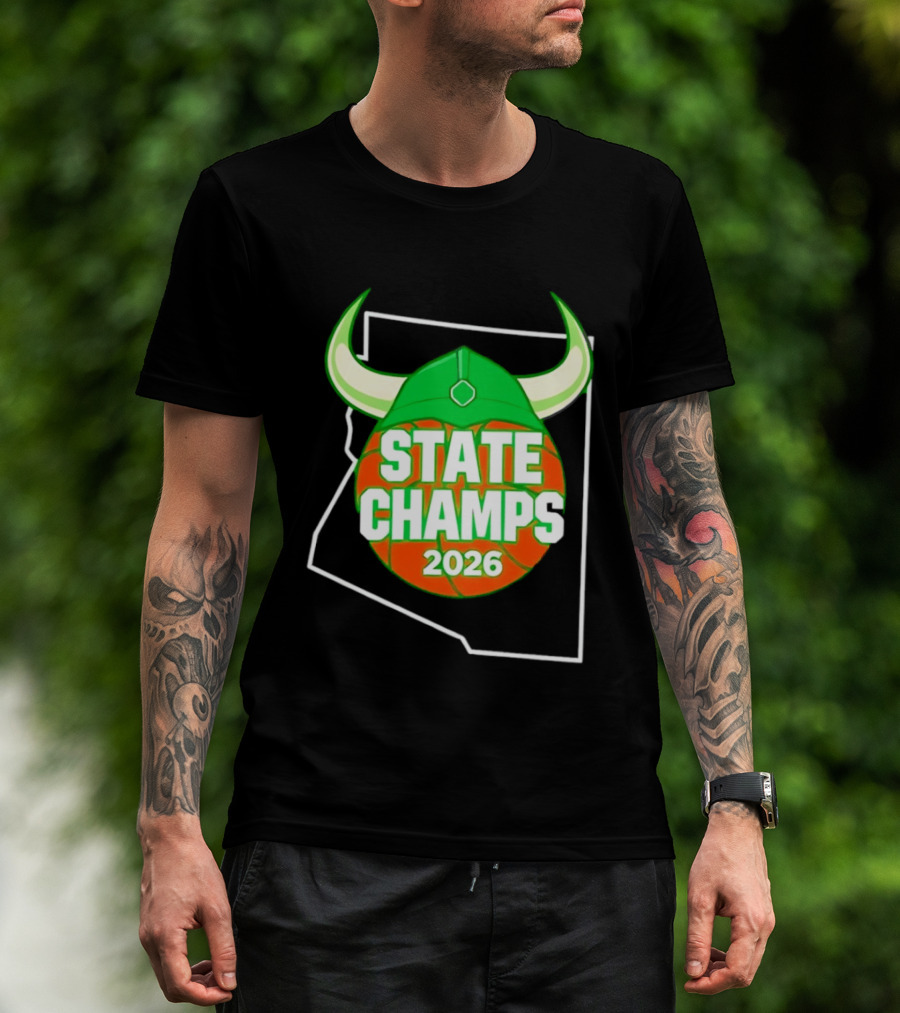 State Champs 2026 Arizona Basketball Viking Helmet T-Shirt