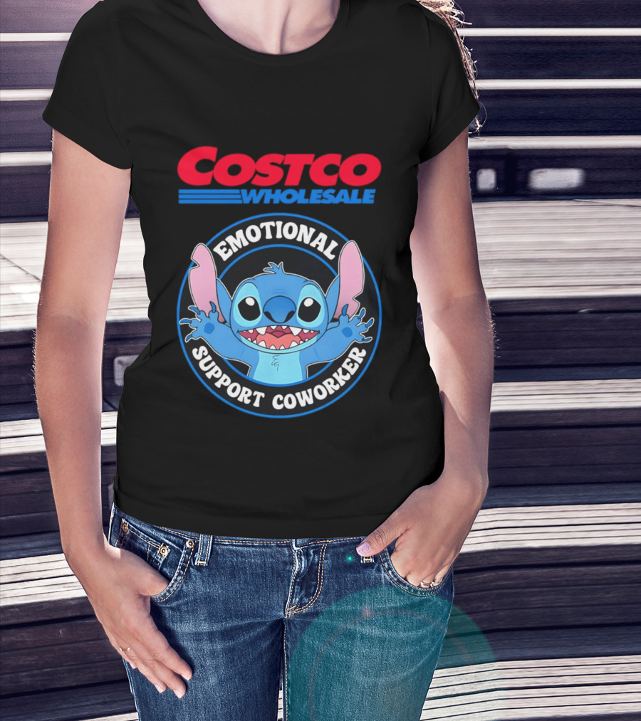 Costco Wholesale Emotional Support Coworker Stitch T-Shirt