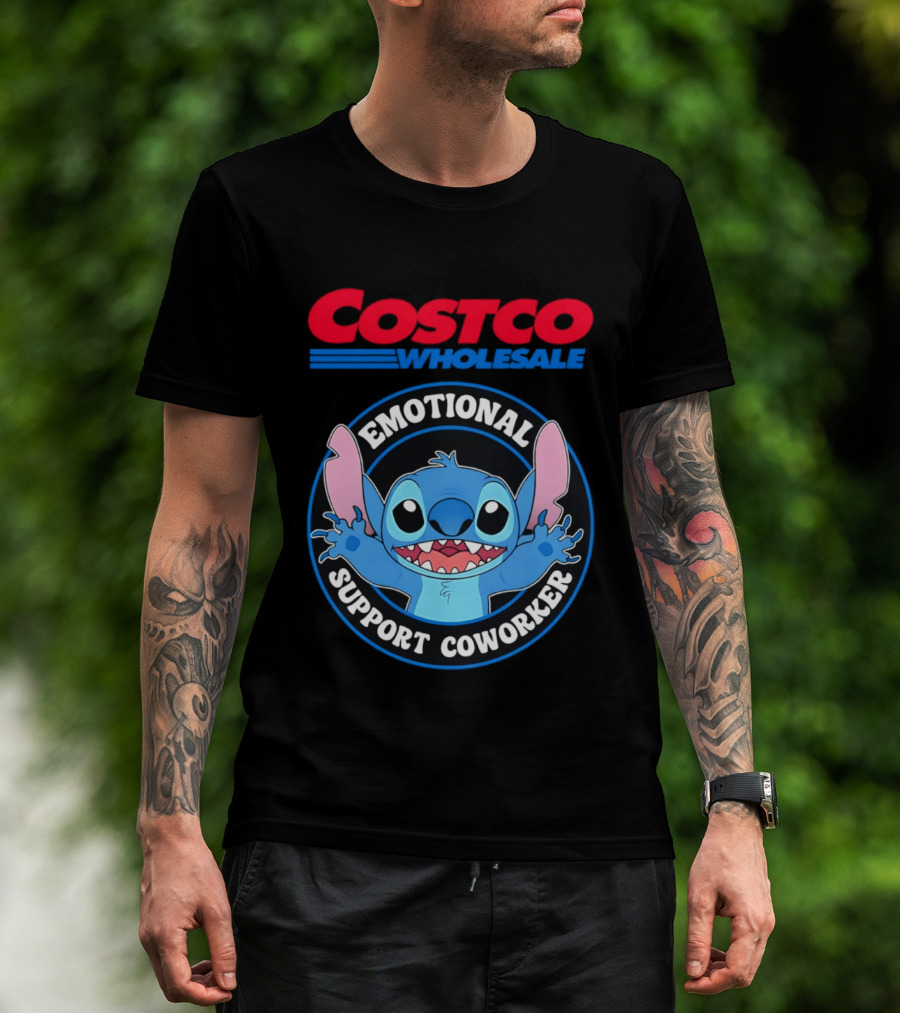 Costco Wholesale Emotional Support Coworker Stitch T-Shirt