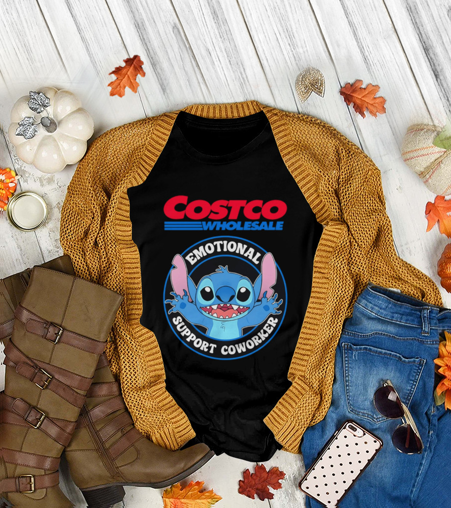 Costco Wholesale Emotional Support Coworker Stitch T-Shirt