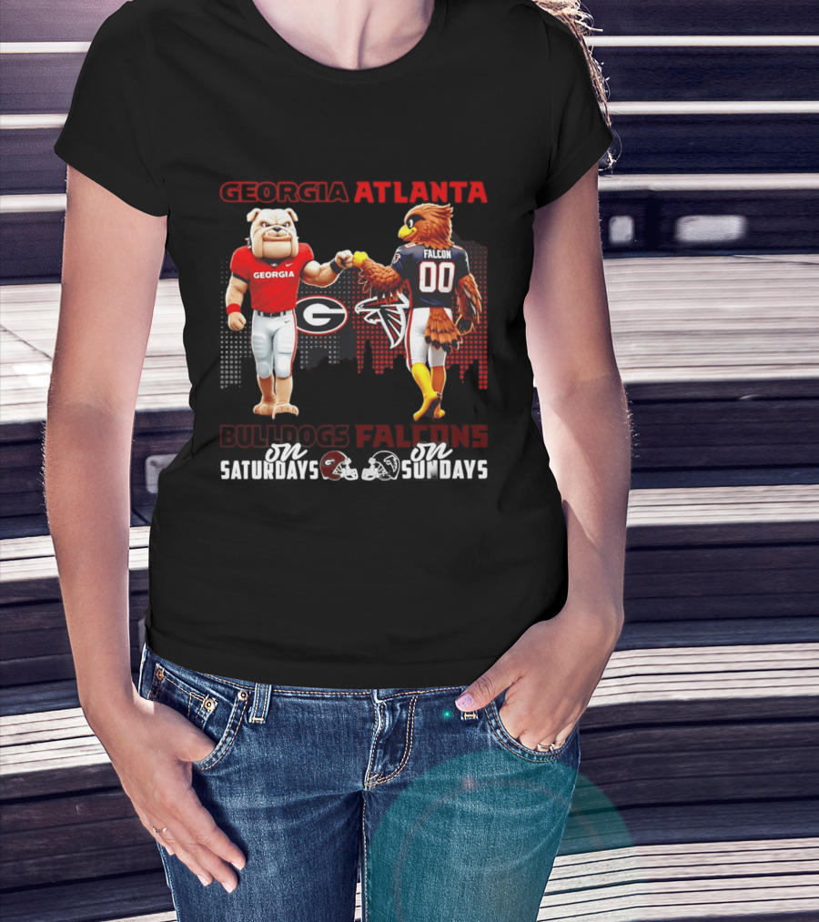 Georgia Atlanta Bulldogs Falcons Saturdays Sundays T-Shirt