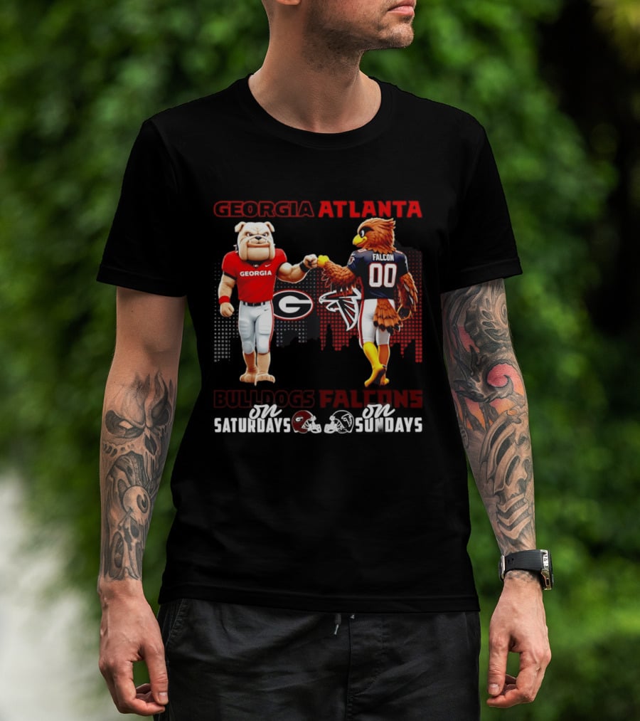 Georgia Atlanta Bulldogs Falcons Saturdays Sundays T-Shirt