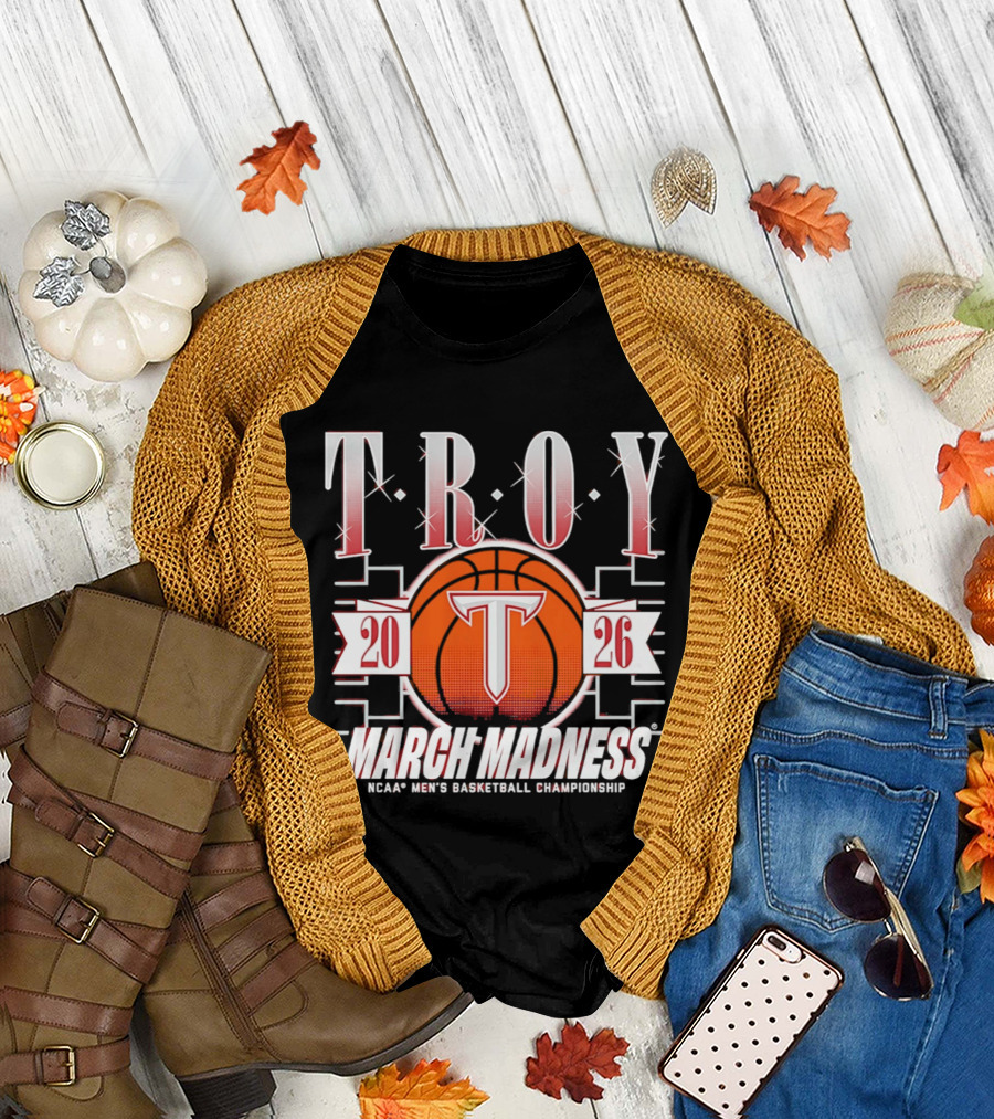 Troy Trojans 2026 March Madness NCAA Men's Basketball Championship T-Shirt
