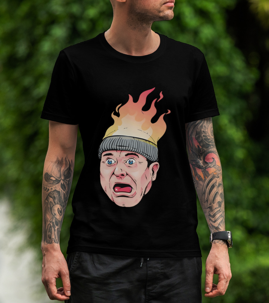 Home Alone Harry Head On Fire Meme T-Shirt