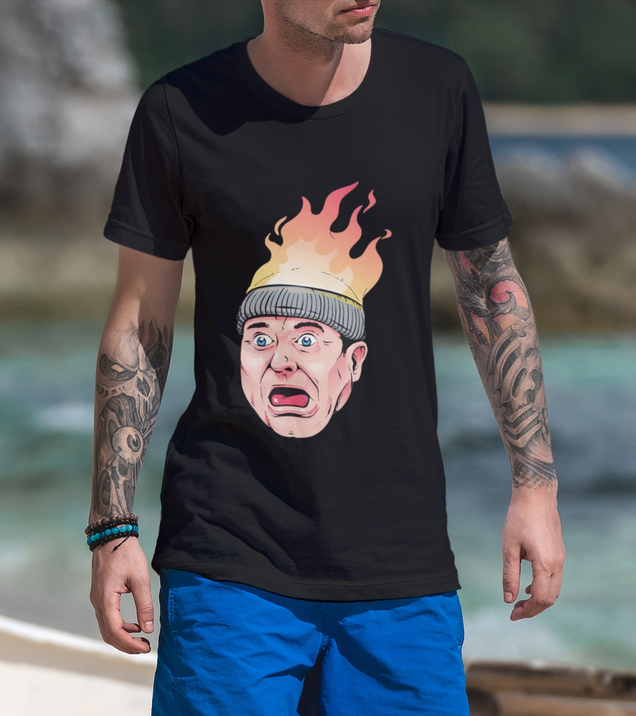 Home Alone Harry Head On Fire Meme T-Shirt