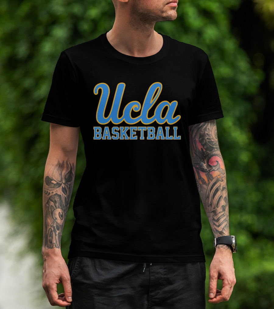 UCLA Basketball Script Text Blue And Gold T-Shirt