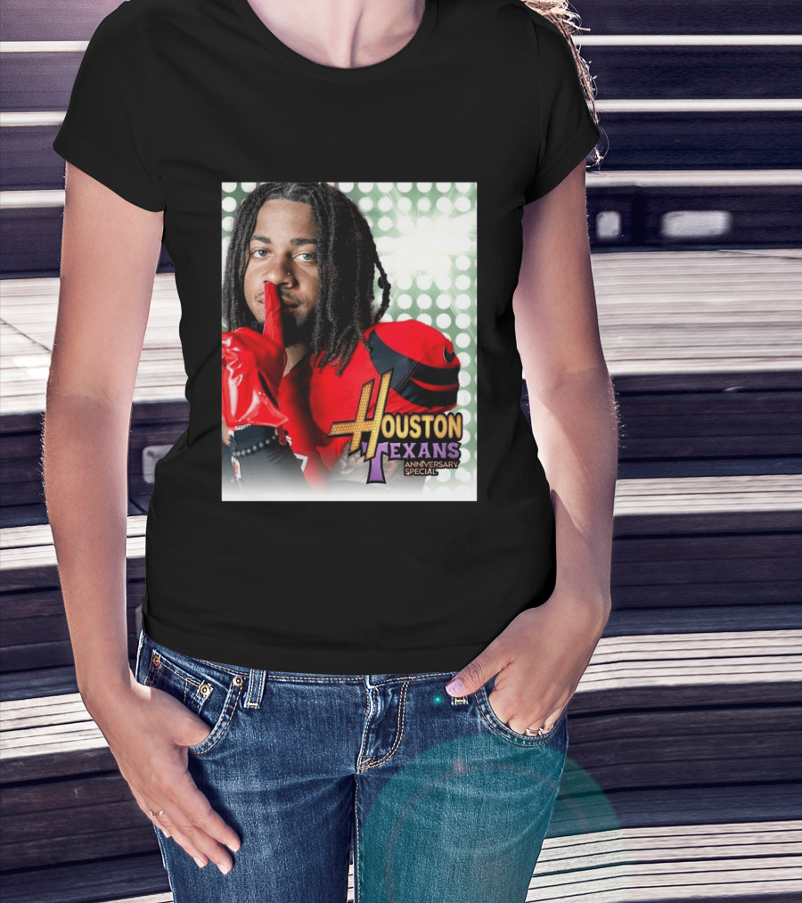 Houston Texans Anniversary Specials Stefon Diggs Hannah Montana 20th Celebration T-Shirt