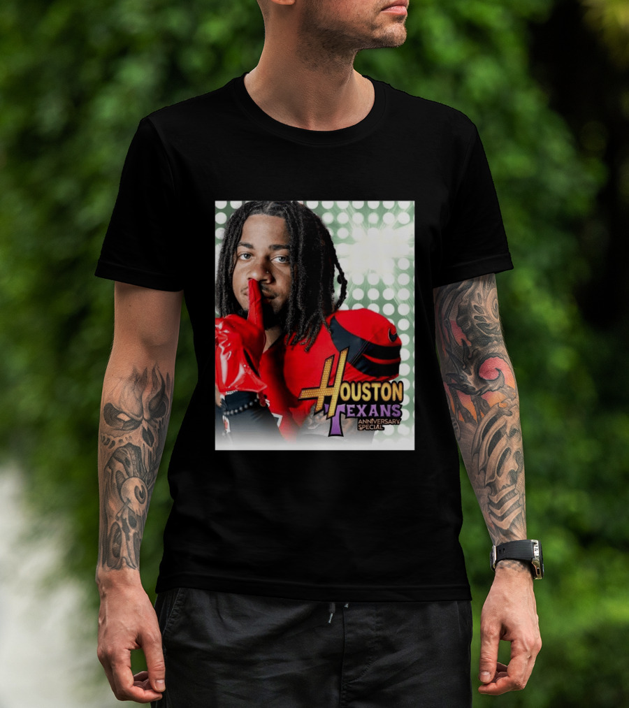 Houston Texans Anniversary Specials Stefon Diggs Hannah Montana 20th Celebration T-Shirt
