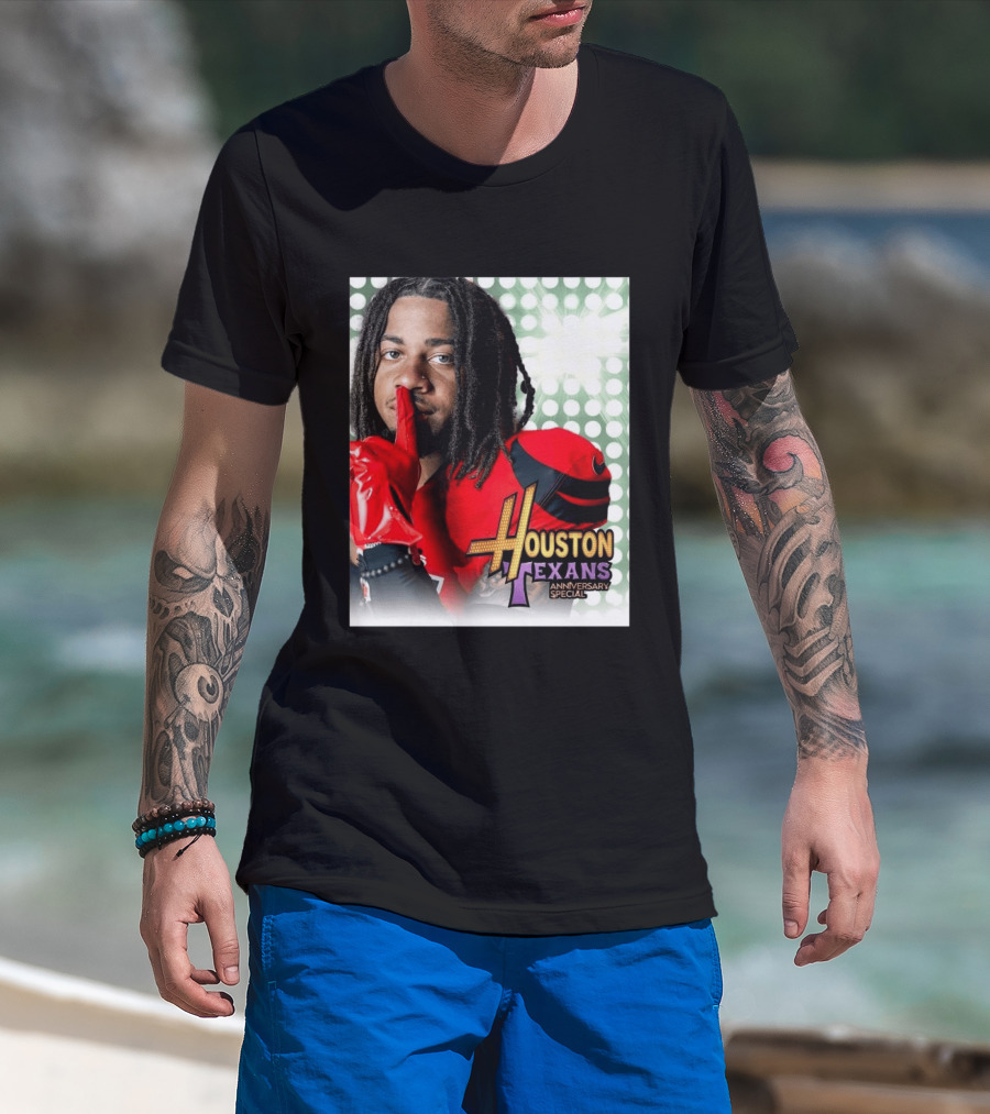 Houston Texans Anniversary Specials Stefon Diggs Hannah Montana 20th Celebration T-Shirt