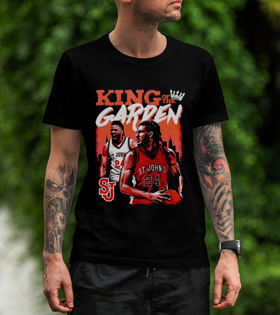 Zuby Ejiofor St. John's Red Storm 24 King Of The Garden T-Shirt