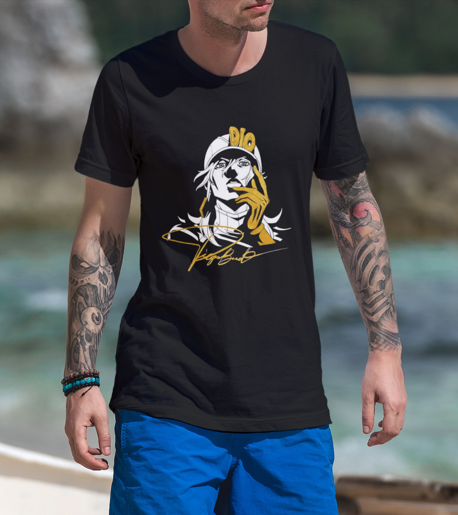 Dio JoJo's Bizarre Adventure Steel Ball Run Golden Signature T-Shirt