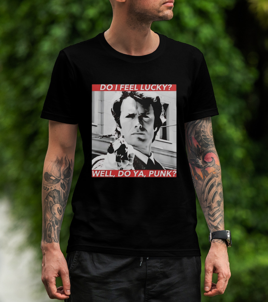 Dirty Harry Do I Feel Lucky Well Do Ya Punk Iconic Movie Scene T-Shirt