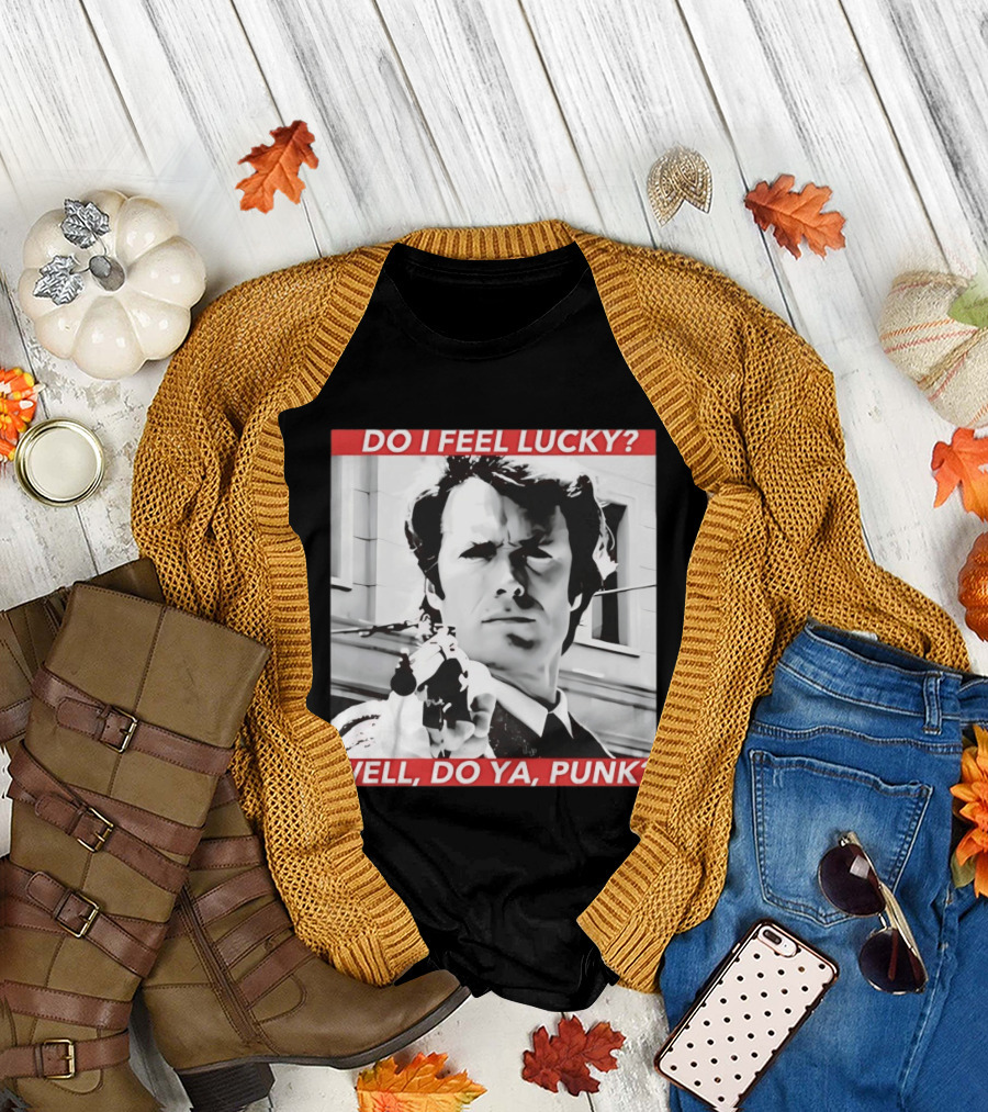 Dirty Harry Do I Feel Lucky Well Do Ya Punk Iconic Movie Scene T-Shirt