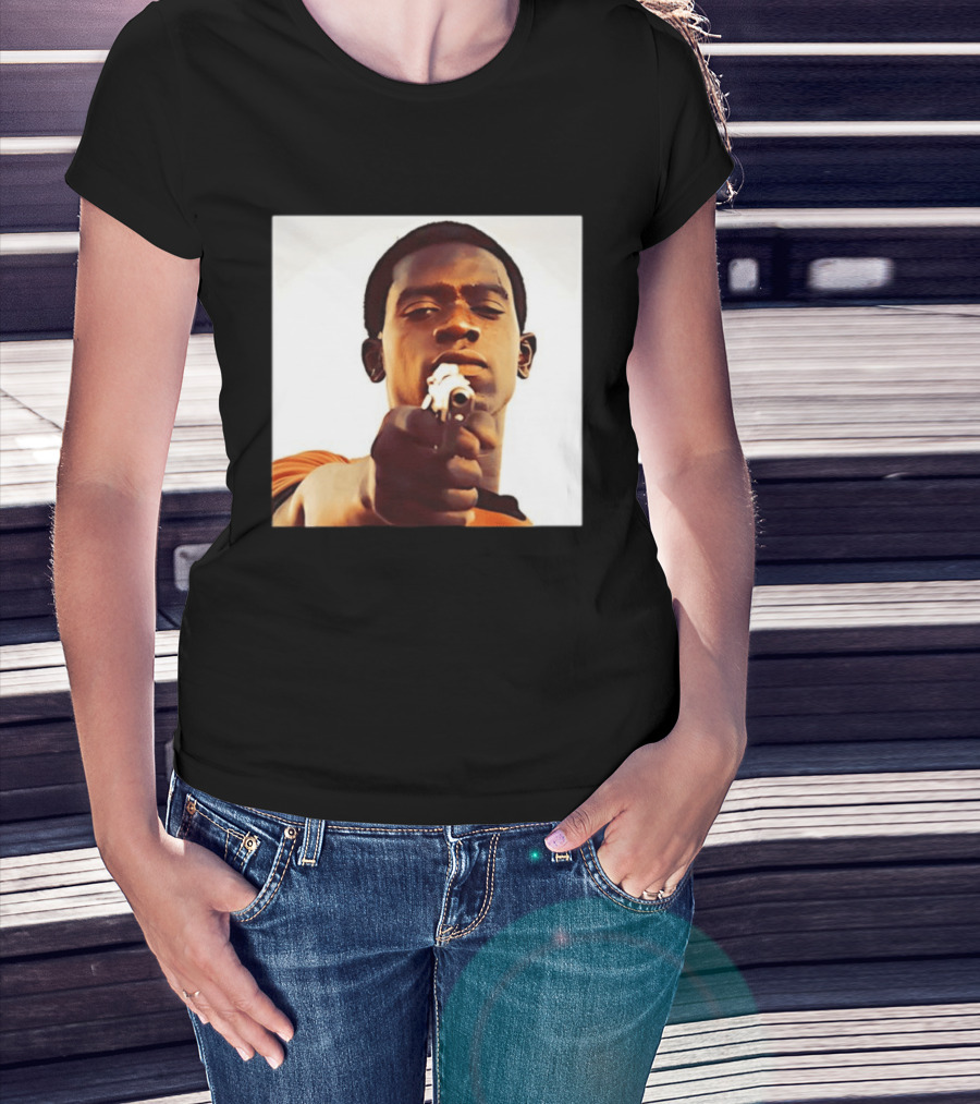 Snowfall TV Series 2017 Damson Idris Character With Gun T-Shirt