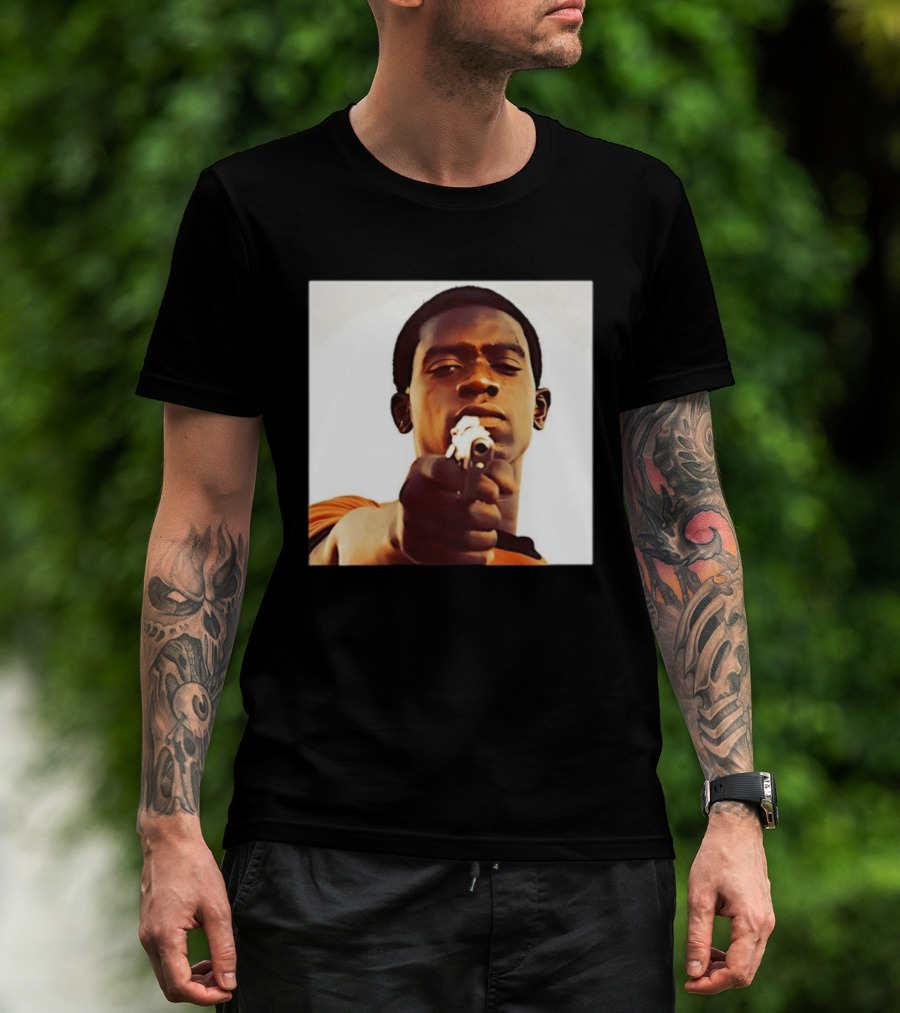 Snowfall TV Series 2017 Damson Idris Character With Gun T-Shirt