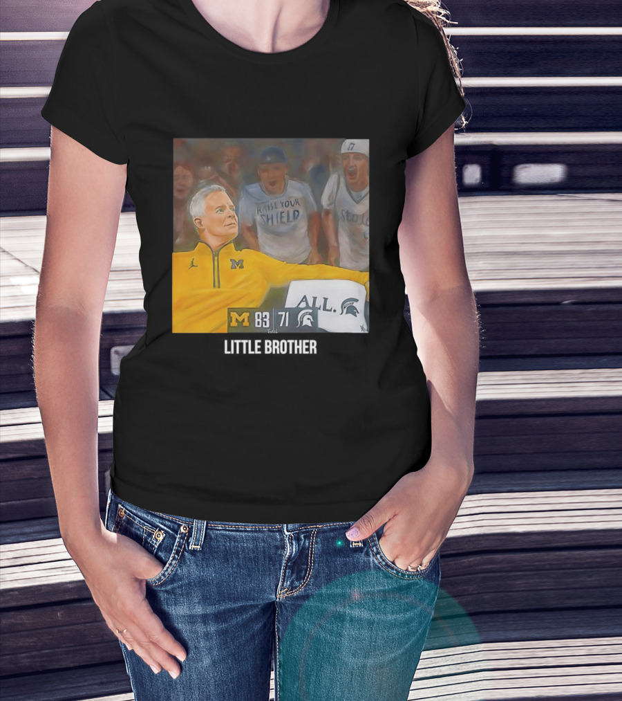 Michigan 83 Vs Michigan State 71 Raise Your Shield Spartans T-Shirt