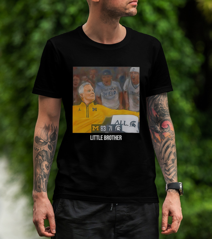 Michigan 83 Vs Michigan State 71 Raise Your Shield Spartans T-Shirt