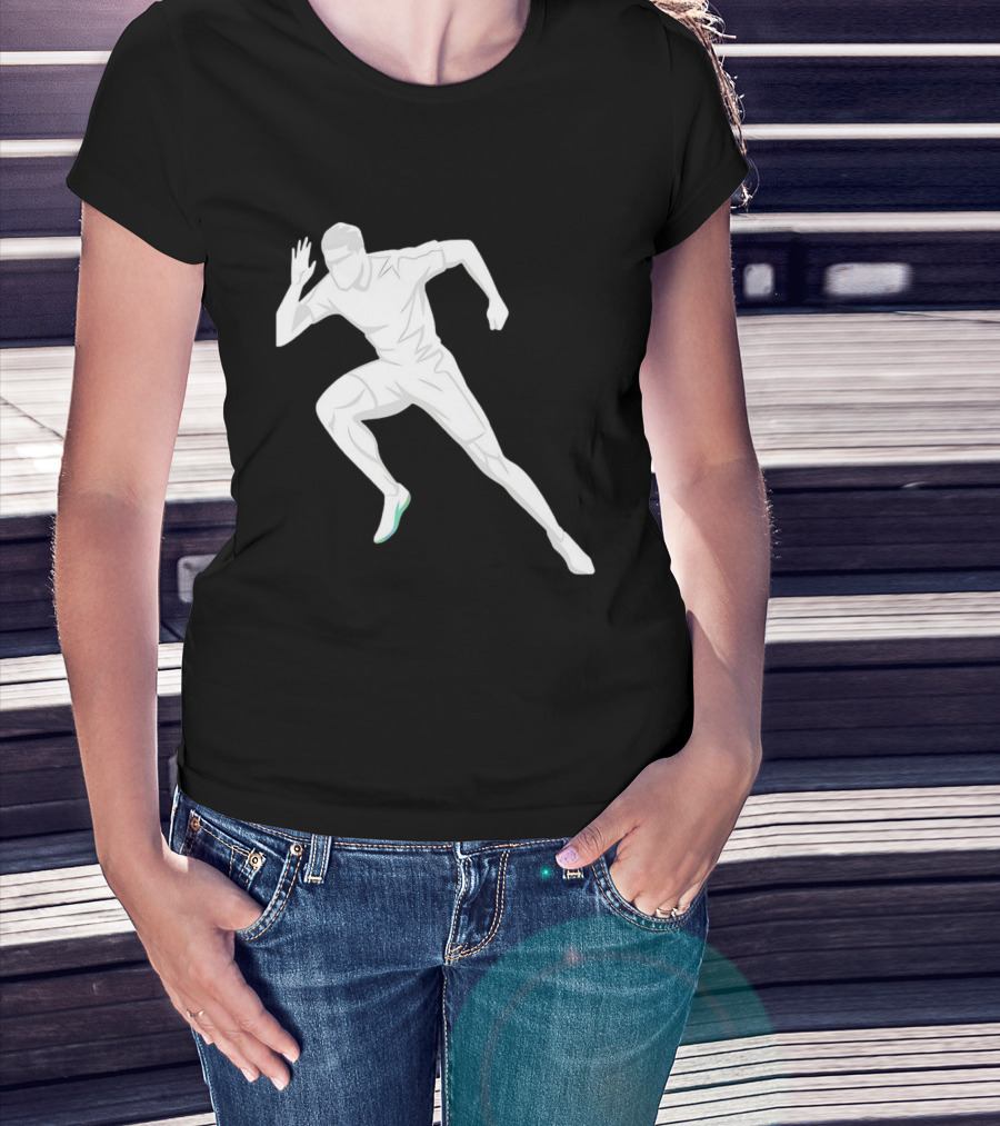 Sprint Athlete Dynamic Pose Running T-Shirt