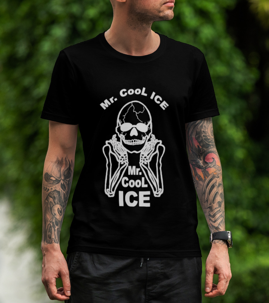 Mr. Cool ICE Skeleton Moody Neon Skull T-Shirt