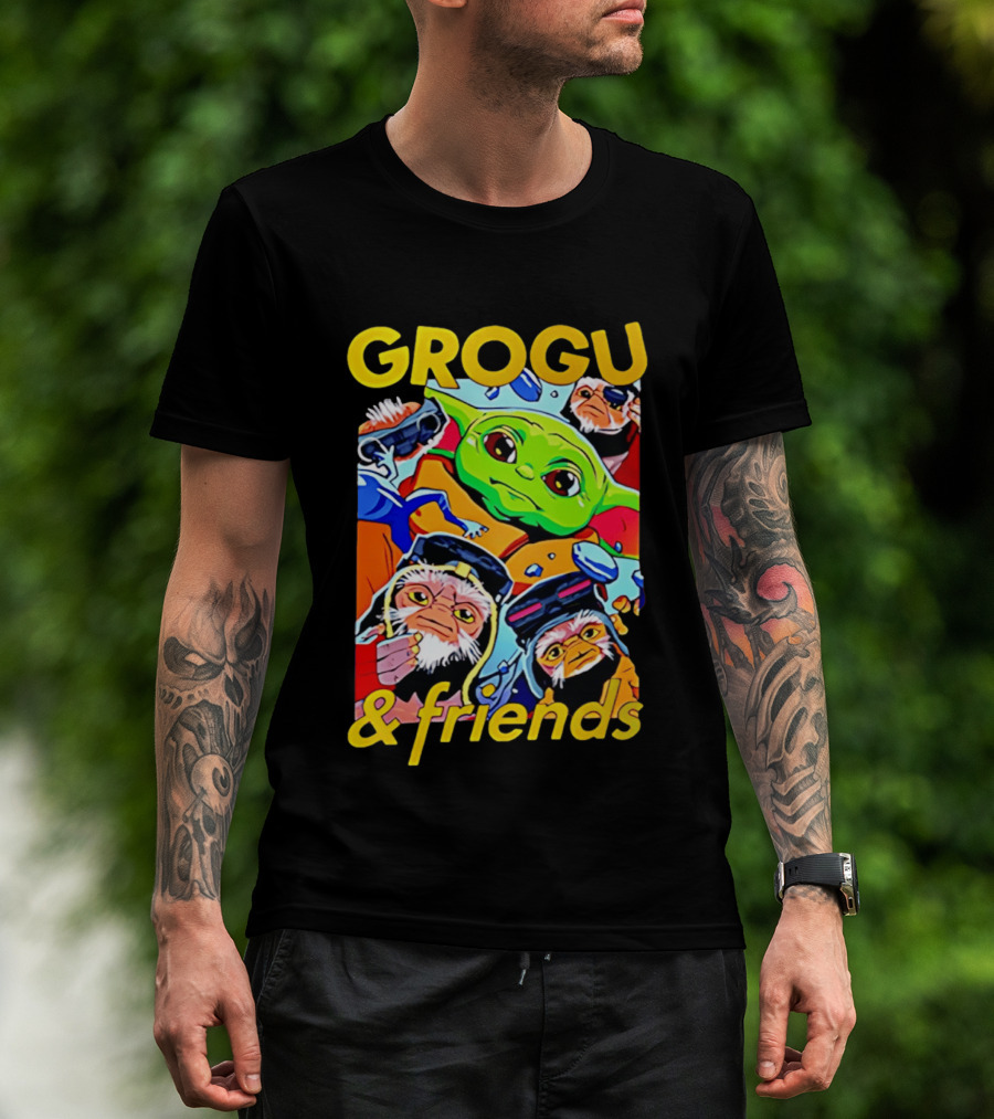 Grogu And Friends Cartoon Adventures Featuring Grogu T-Shirt