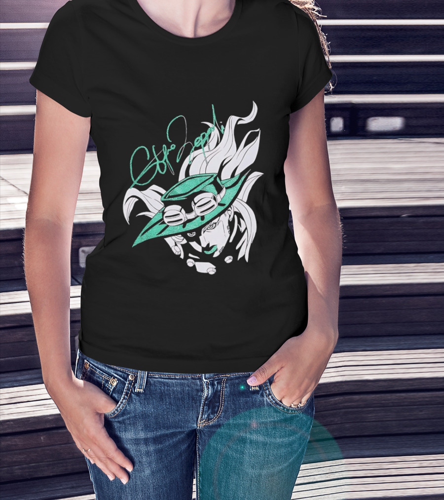 Gyro Zeppeli Jojo's Bizarre Adventure Illustration Signature T-Shirt