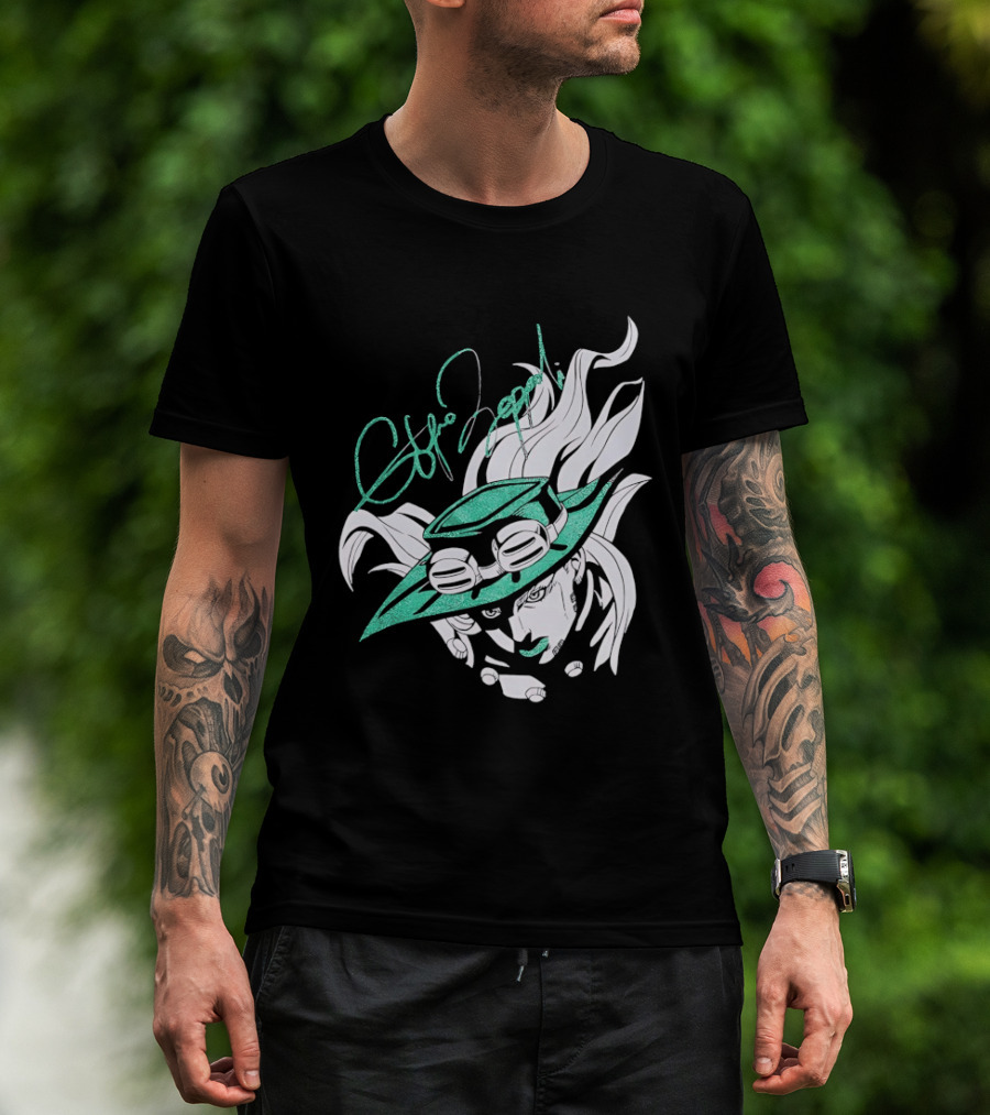 Gyro Zeppeli Jojo's Bizarre Adventure Illustration Signature T-Shirt