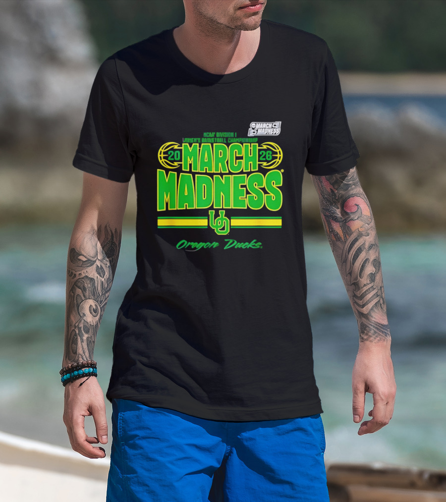 Oregon Ducks 2026 NCAA Tournament Women's Basketball Championship March Madness T-Shirt