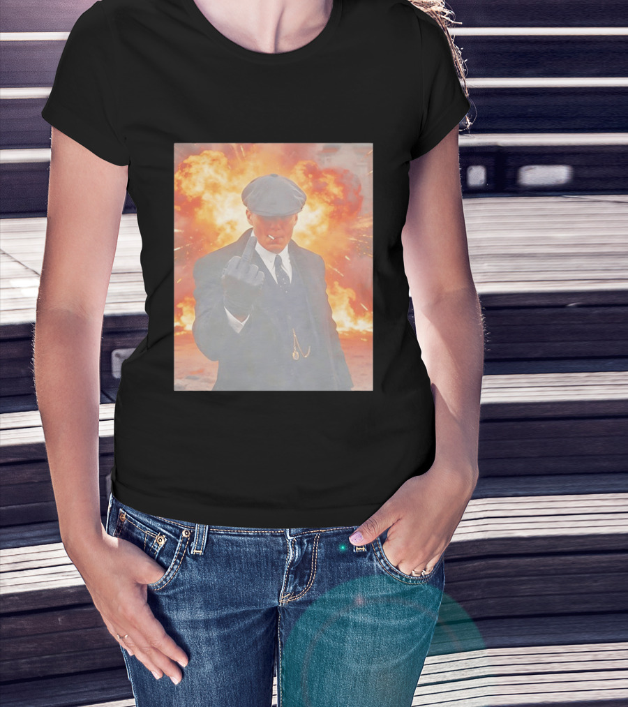 Peaky Blinders Shelby Explosion Middle Finger Iconic Scene T-Shirt