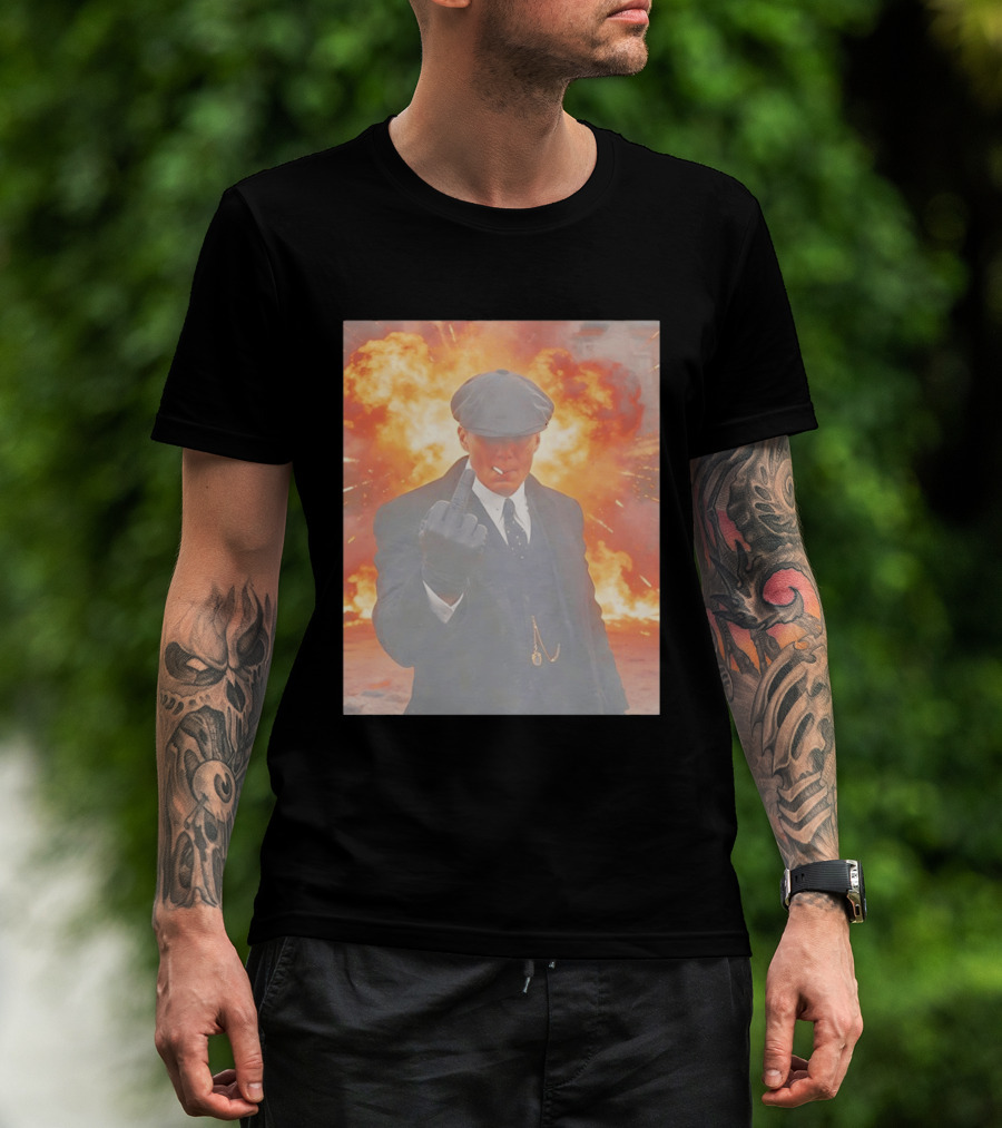Peaky Blinders Shelby Explosion Middle Finger Iconic Scene T-Shirt