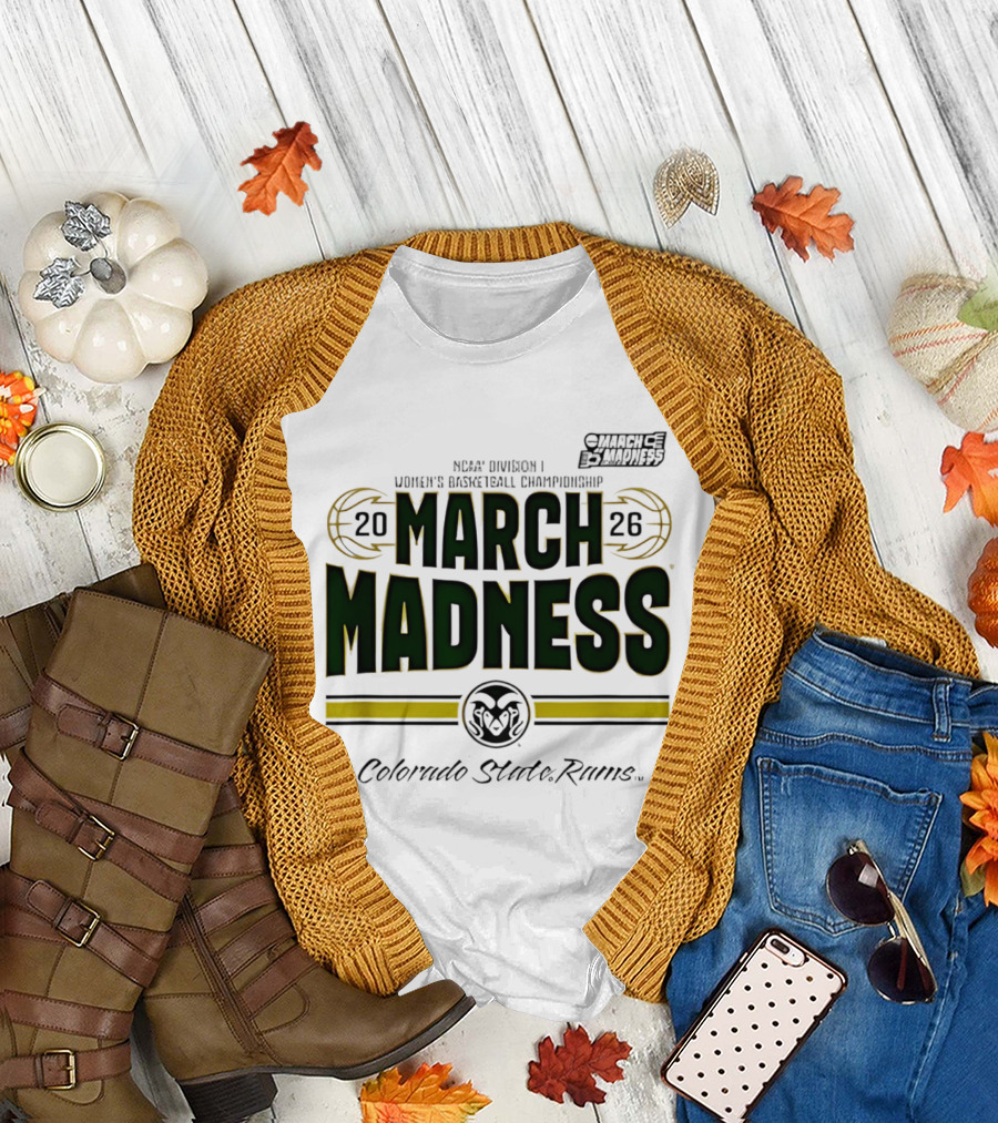 NCAA Division I Women's Basketball Championship Colorado State Rams March Madness 2026 T-Shirt