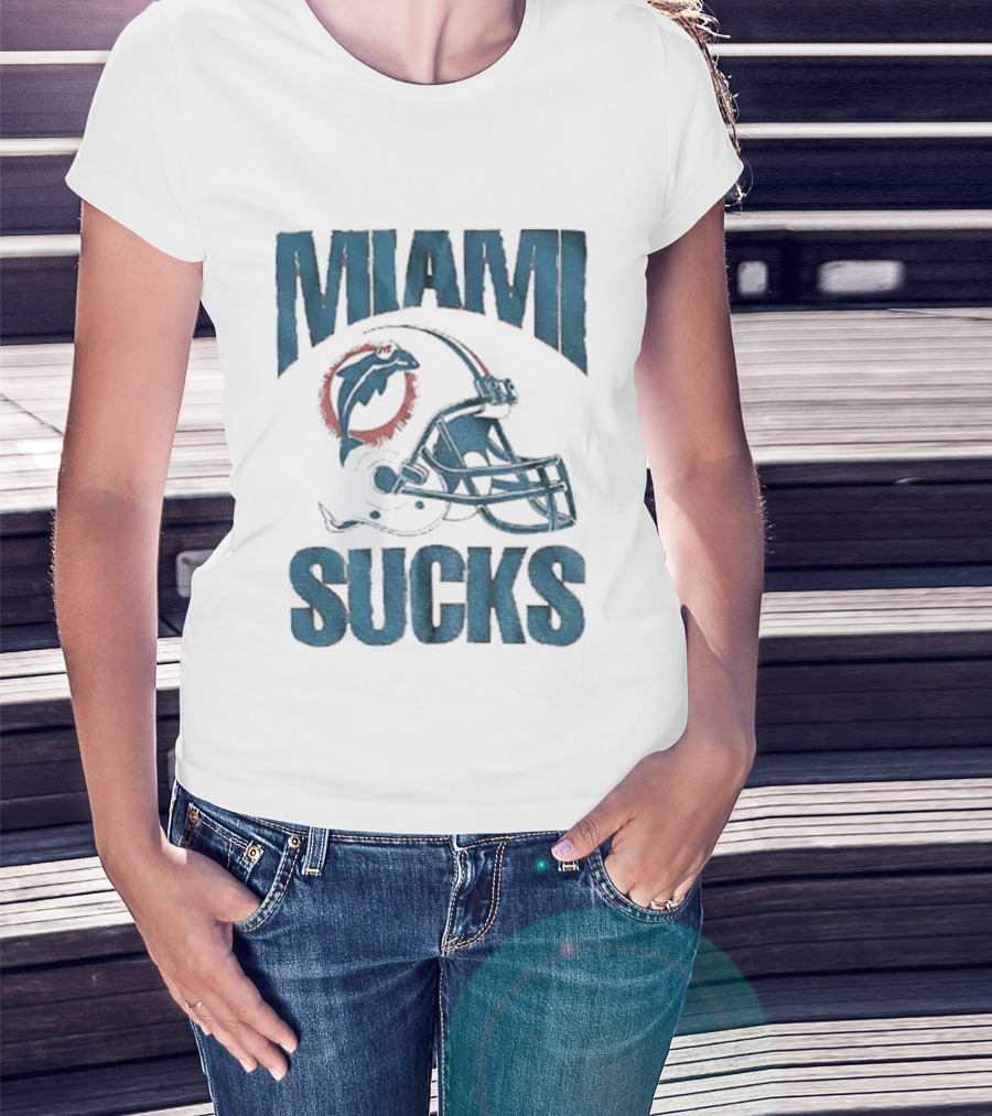 Miami Sucks Dolphins Helmet Football 2025 T-Shirt