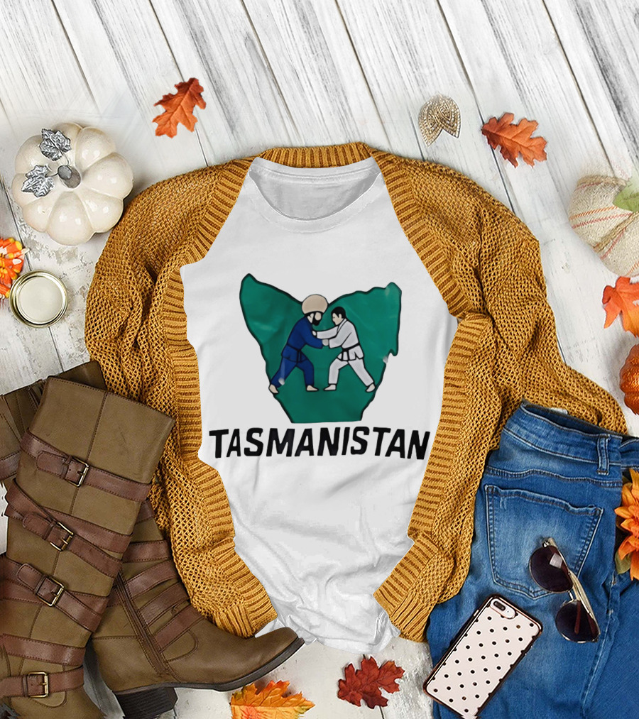 Tasmanistan Judo Cartoon Tasmania Map T-Shirt